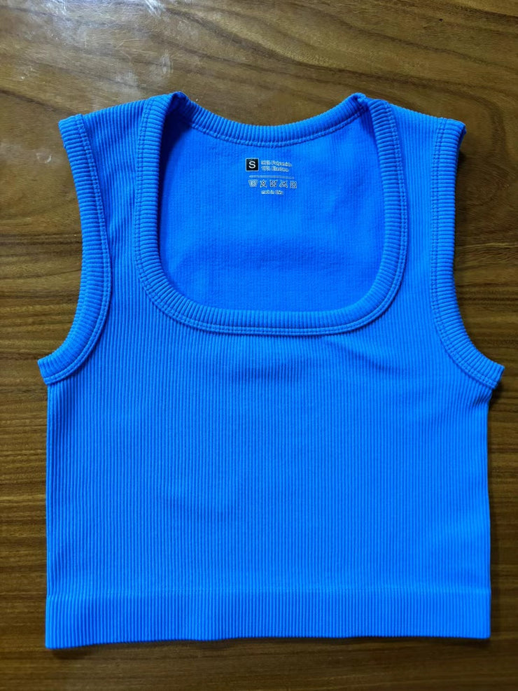 Threaded yoga workout vest