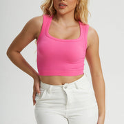 Threaded yoga workout vest