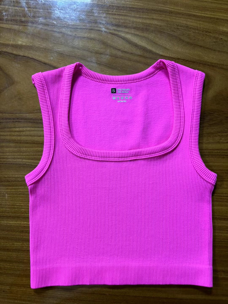 Threaded yoga workout vest